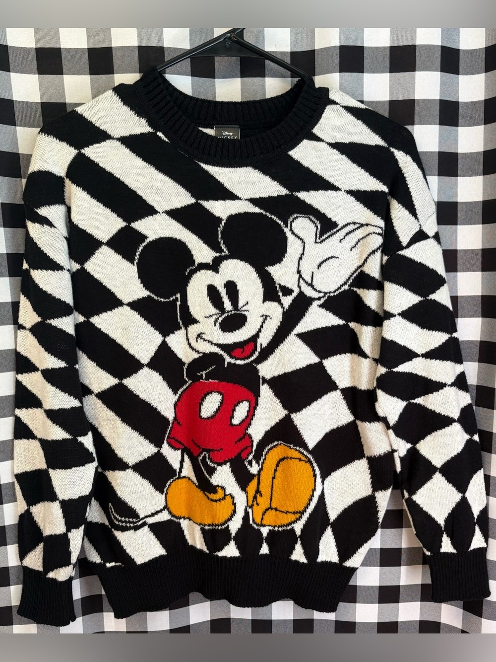 Disney Mickey Mouse Checker Knit Sweater
Women’s Size S
